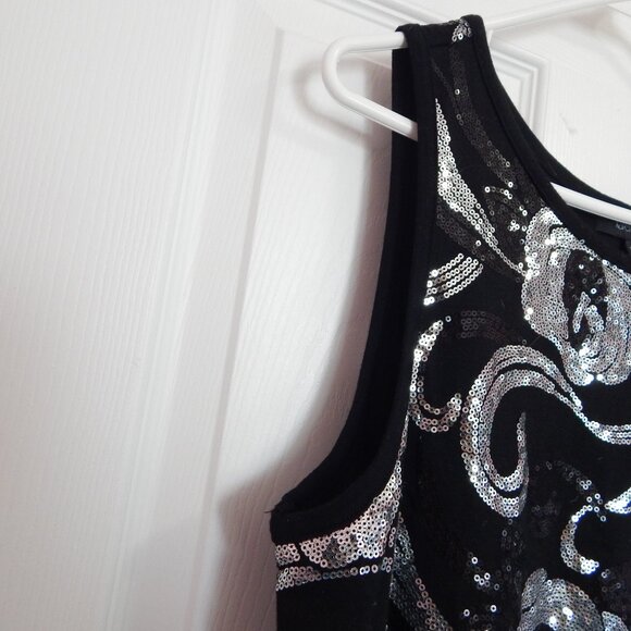 Karen Kane, Floral Print, Sequins, Tank Top - Picture 4 of 6